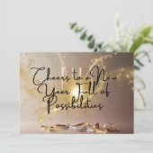 Tarjeta Cheers to a New Year Full of Possibilities Feestdagenkaart (Staand voorkant)
