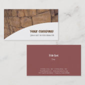Tarjeta comercial Profesional Piedra Visitekaartje (Voorkant / Achterkant)