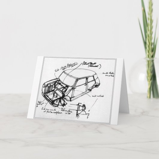 Tarjeta con esbozo de mini clásico kaart (Voorkant)