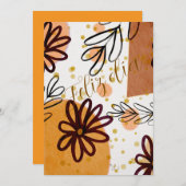 Tarjeta con flores  kaart (Voorkant / Achterkant)