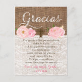 Tarjeta con oracion para invitados de Bautizo Uitnodiging Briefkaart (Voorkant)