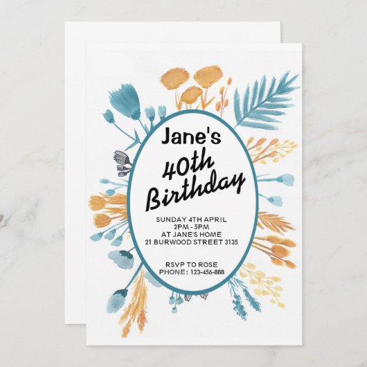 Tarjeta cumpleaños con diseño original kaart (Voorkant / Achterkant)