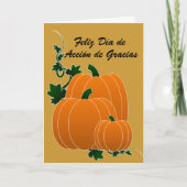Tarjeta DE Accion DE Gracias bedriegt Calabazas Bedankkaart (Voorkant)