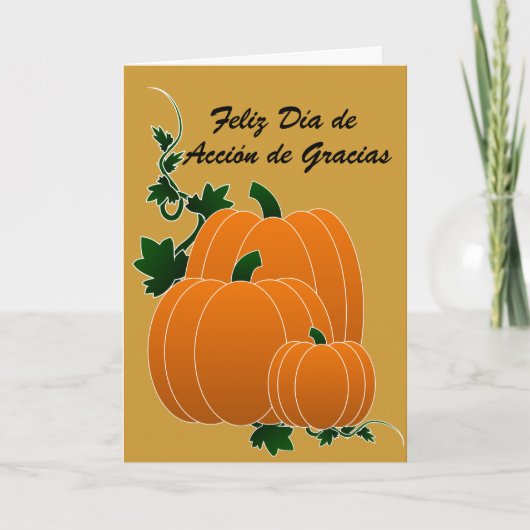 Tarjeta DE Accion DE Gracias bedriegt Calabazas Bedankkaart (Voorkant)