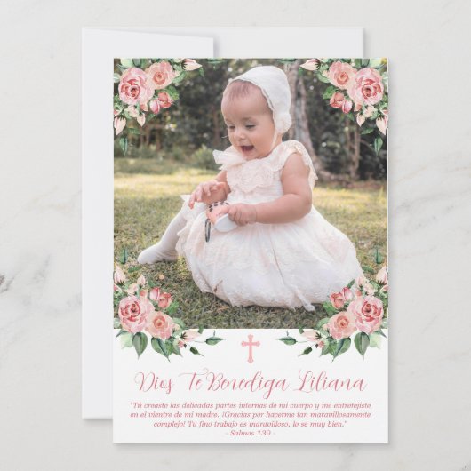 Tarjeta de Agradecimiento Bautizo Spain Baptisme Bedankkaart (Achterkant)