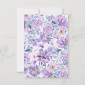 Tarjeta De Agradecimiento Boda tonos lila  Bedankkaart (Achterkant)