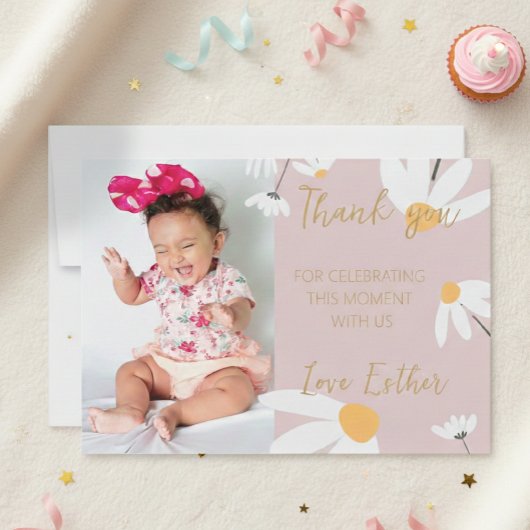 Tarjeta De Agradecimiento Boho Daisy Thank You,  T Bedankkaart