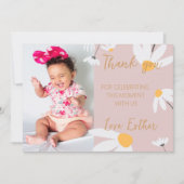 Tarjeta De Agradecimiento Boho Daisy Thank You,  T Bedankkaart (Voorkant)