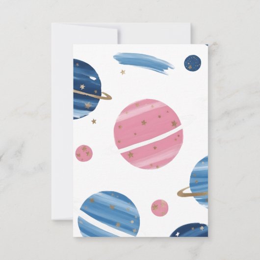 Tarjeta De Agradecimiento Cumpleaños Astronauta  Bedankkaart (Achterkant)