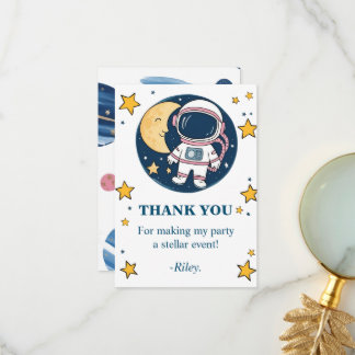 Tarjeta De Agradecimiento Cumpleaños Astronauta Bedankkaart