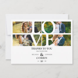 Tarjeta De Agradecimiento Love Quote White Trendy  Bedankkaart