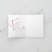 Tarjeta de agradecimiento plegada con rosa bedankkaart (Binnen)