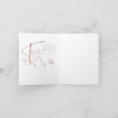 Tarjeta de agradecimiento plegada con rosa blanca bedankkaart (Binnen)