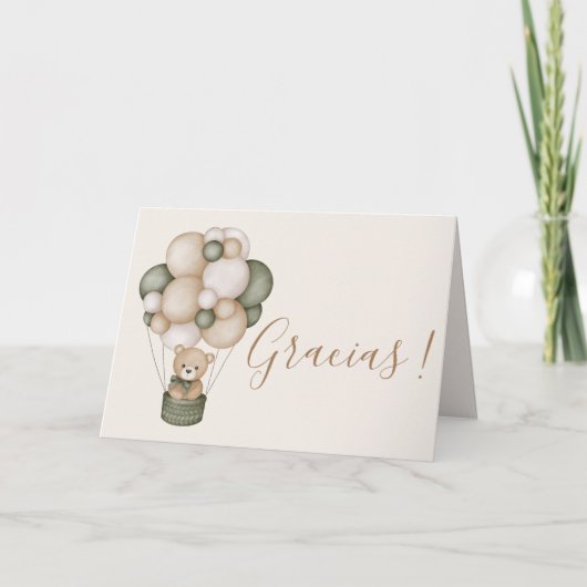 Tarjeta De Agradecimiento Teddybeer Spaans Baby Bedankkaart (Voorkant)