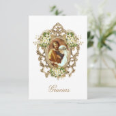 Tarjeta de Agredecimento de Boda Bruiloft Dank Bedankkaart (Staand voorkant)