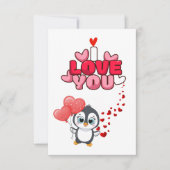 Tarjeta de amor pinguins love kaart (Voorkant)
