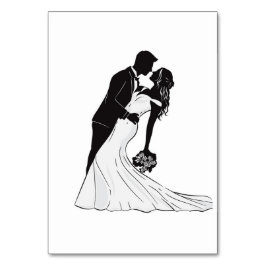 Tarjeta de asiento wedding kiss kaart