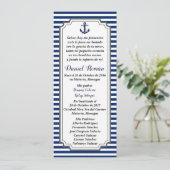 Tarjeta de Bautizo Nautico Ancla azul gris Kaart (Staand voorkant)