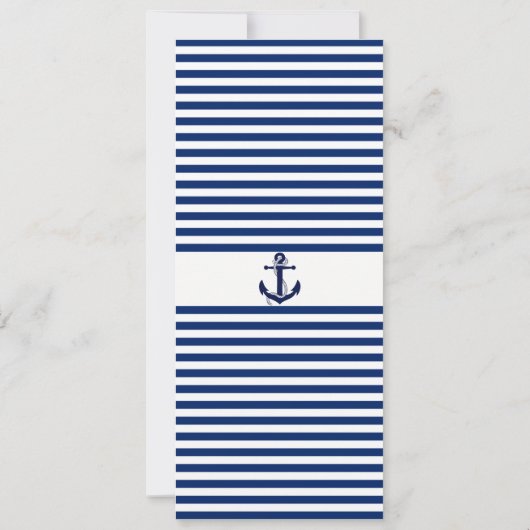 Tarjeta de Bautizo Nautico Ancla azul gris Kaart (Achterkant)