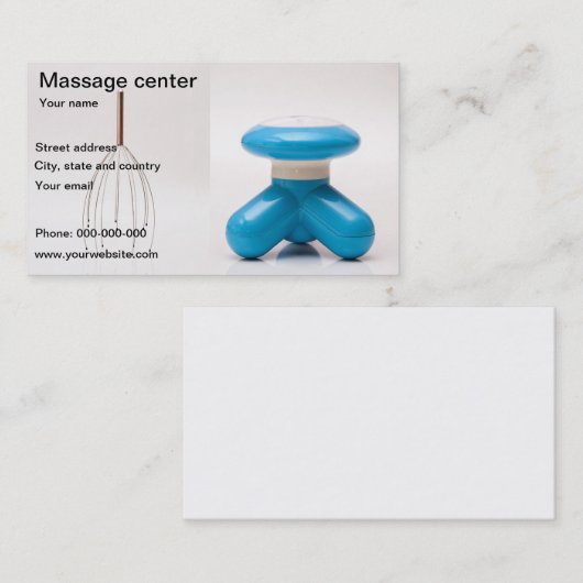 Tarjeta de centro de masaje visitekaartje (Voorkant / Achterkant)