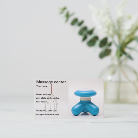 Tarjeta de centro de masaje visitekaartje (Staand voorkant)