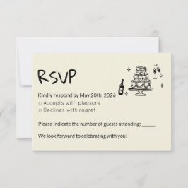 Tarjeta de confirmación RSVP kaartje