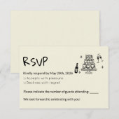 Tarjeta de confirmación RSVP kaartje (Voorkant / Achterkant)