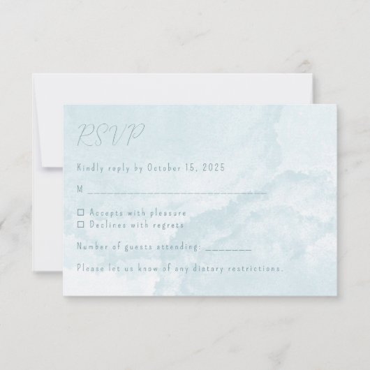 Tarjeta de confirmación RSVP kaartje (Voorkant)