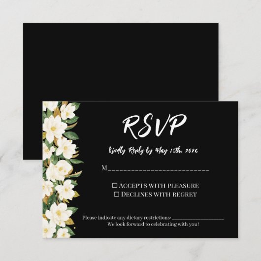 Tarjeta de confirmación RSVP kaartje (Voorkant / Achterkant)