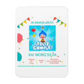 Tarjeta de cumpleaños magneet (Verticaal)