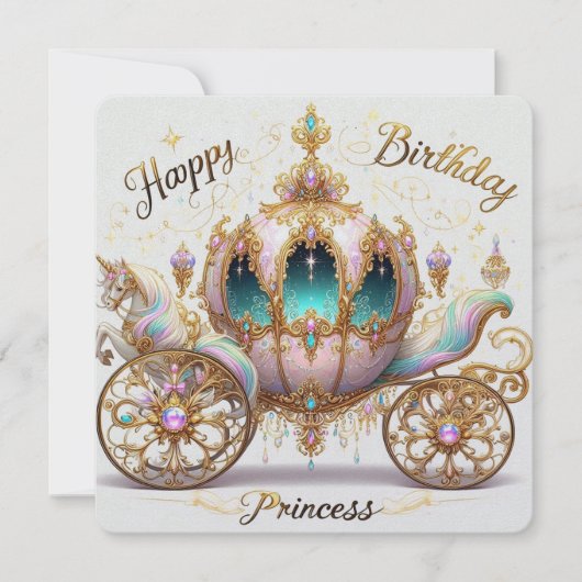 Tarjeta de Cumpleaños Princess (Voorkant)