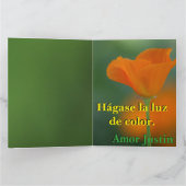 Tarjeta - de Engelse Kleur van Lux van Feliz Kaart (Binnen)