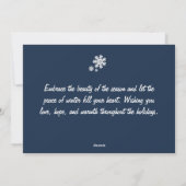 Tarjeta de Esperanza y Paz con Escena Invernal Feestdagenkaart (Achterkant)