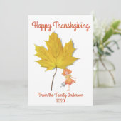 Tarjeta de felicitacion de agradecimiento feestdagenkaart (Staand voorkant)