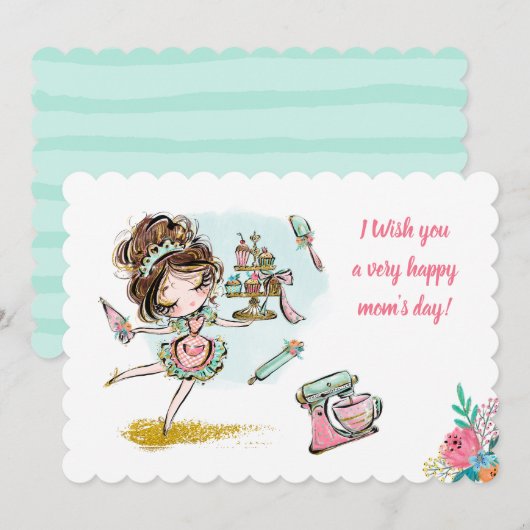 Tarjeta de Felicitación para mamá Kaart (Voorkant / Achterkant)