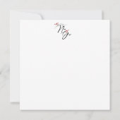 Tarjeta de felicitación plana con corazones kaart (Achterkant)