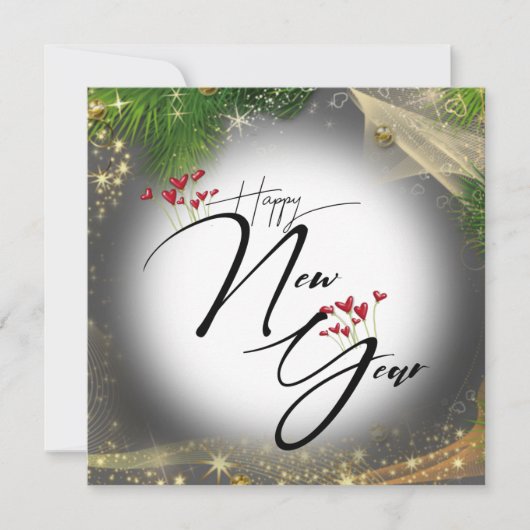 Tarjeta de felicitación plana con corazones kaart (Voorkant)