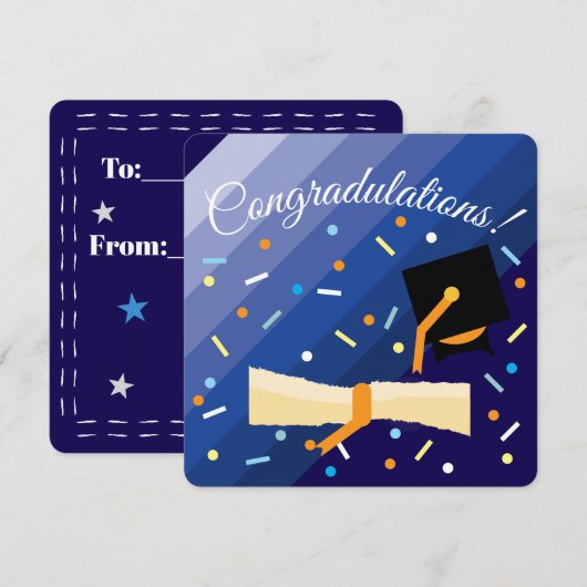 Tarjeta de felicitación plana kaart (Voorkant / Achterkant)
