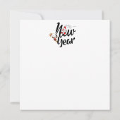 Tarjeta de felicitación plana para año nuevo kaart (Achterkant)