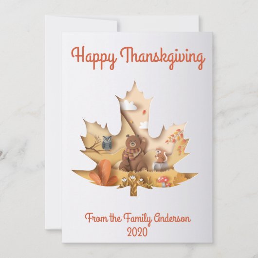 Tarjeta de gelukkacion de agradecimiento feestdagenkaart (Voorkant)