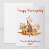 Tarjeta de gelukkacion de agradecimiento feestdagenkaart (Voorkant / Achterkant)