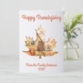 Tarjeta de gelukkacion de agradecimiento feestdagenkaart (Staand voorkant)