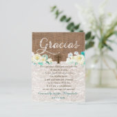 Tarjeta de gracias con oración para Bautismo Briefkaart (Staand voorkant)