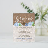 Tarjeta de gracias con oración para Bautizo Briefkaart (Staand voorkant)