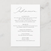 Tarjeta de información Spaans Bruiloft Details Informatiekaartje (Voorkant)