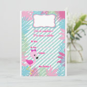 Tarjeta de Invitación Flamenco Baby Kaart (Staand voorkant)