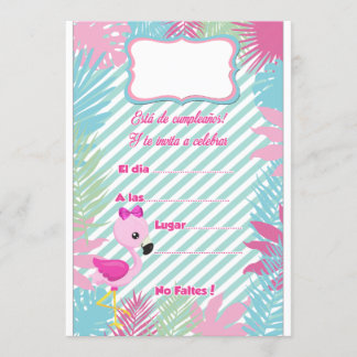 Tarjeta de Invitación Flamenco Baby Kaart