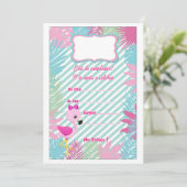 Tarjeta de Invitación Flamenco Baby Kaart (Staand voorkant)