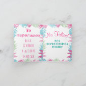 Tarjeta de Invitación Plegable Flamenco Rosa Baby (Binnen)