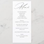 Tarjeta de Menú de Boda Elegante Caligrafía Menu (Voorkant)